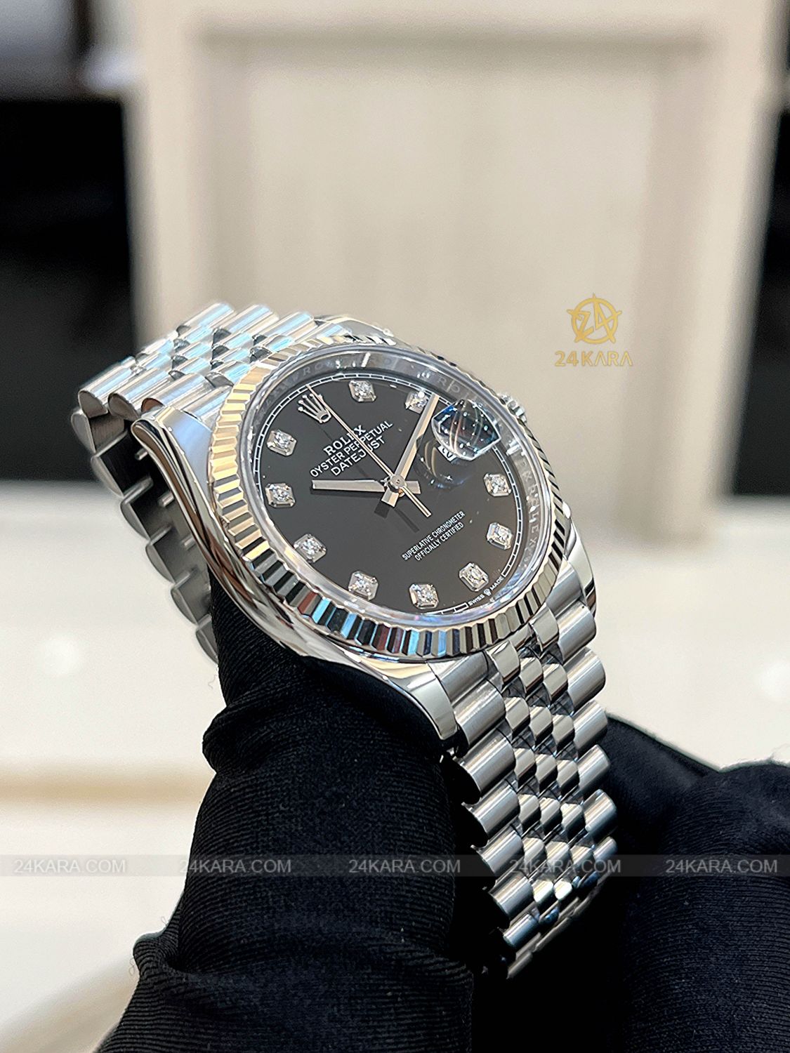 Đồng hồ Rolex Datejust 36 M126234-0027 126234-0027 Thép Oystersteel và Vàng Trắng 18ct Mặt Đen