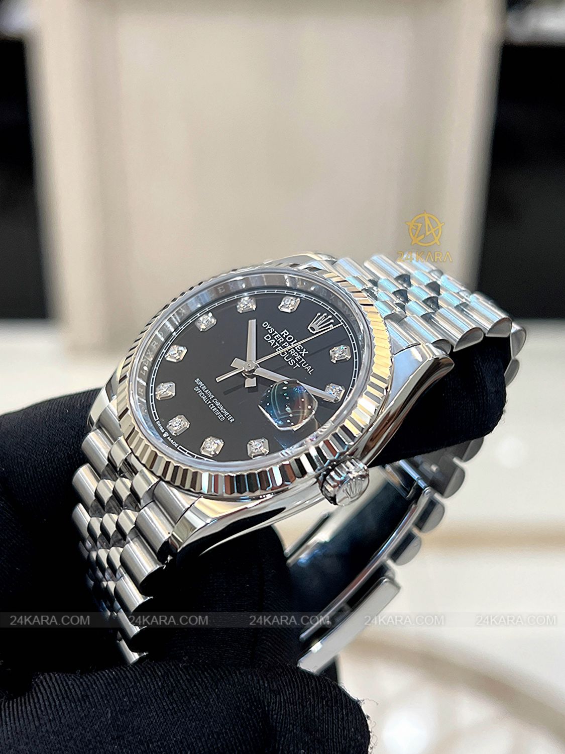 Đồng hồ Rolex Datejust 36 M126234-0027 126234-0027 Thép Oystersteel và Vàng Trắng 18ct Mặt Đen