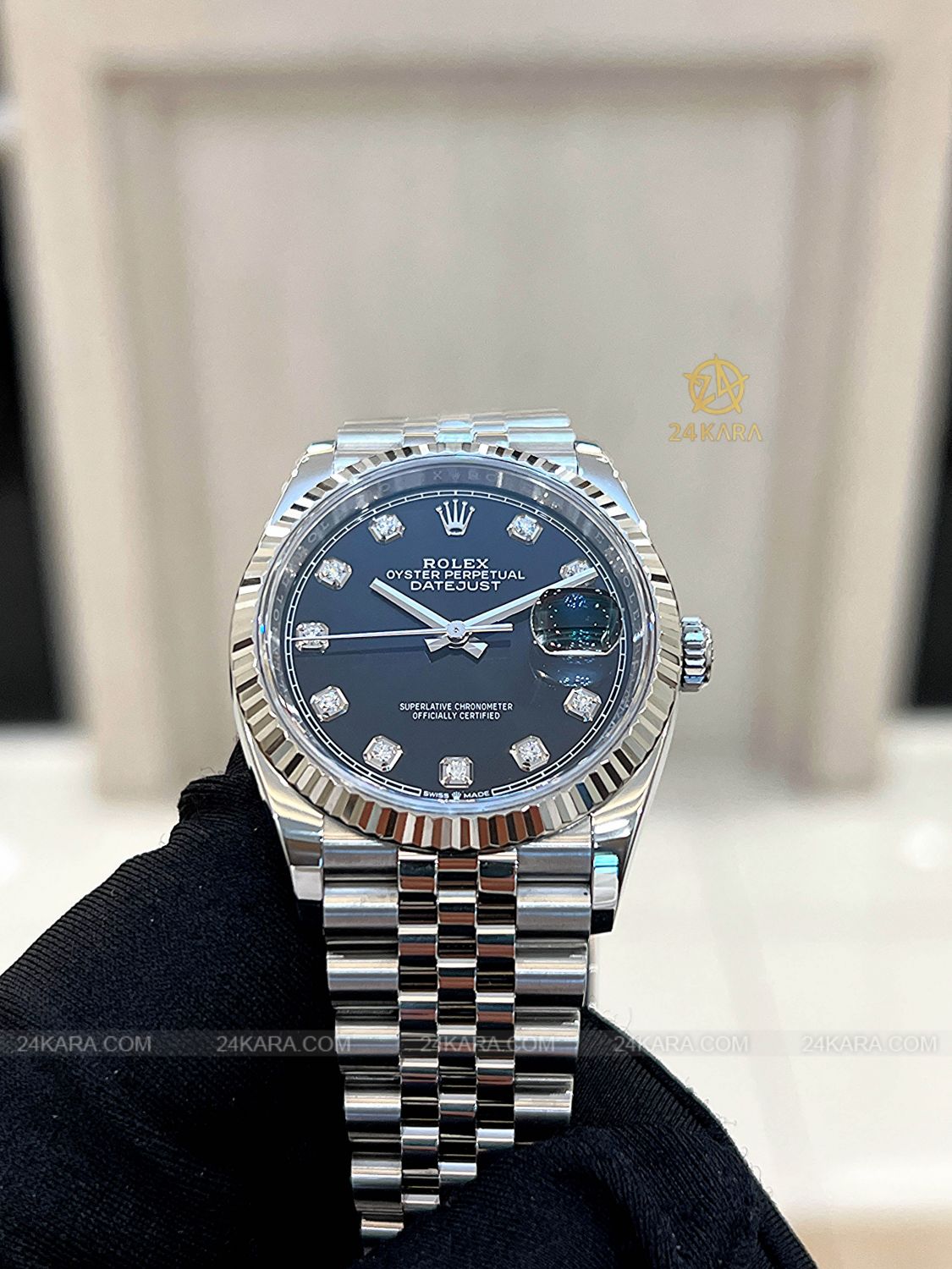 Đồng hồ Rolex Datejust 36 M126234-0027 126234-0027 Thép Oystersteel và Vàng Trắng 18ct Mặt Đen