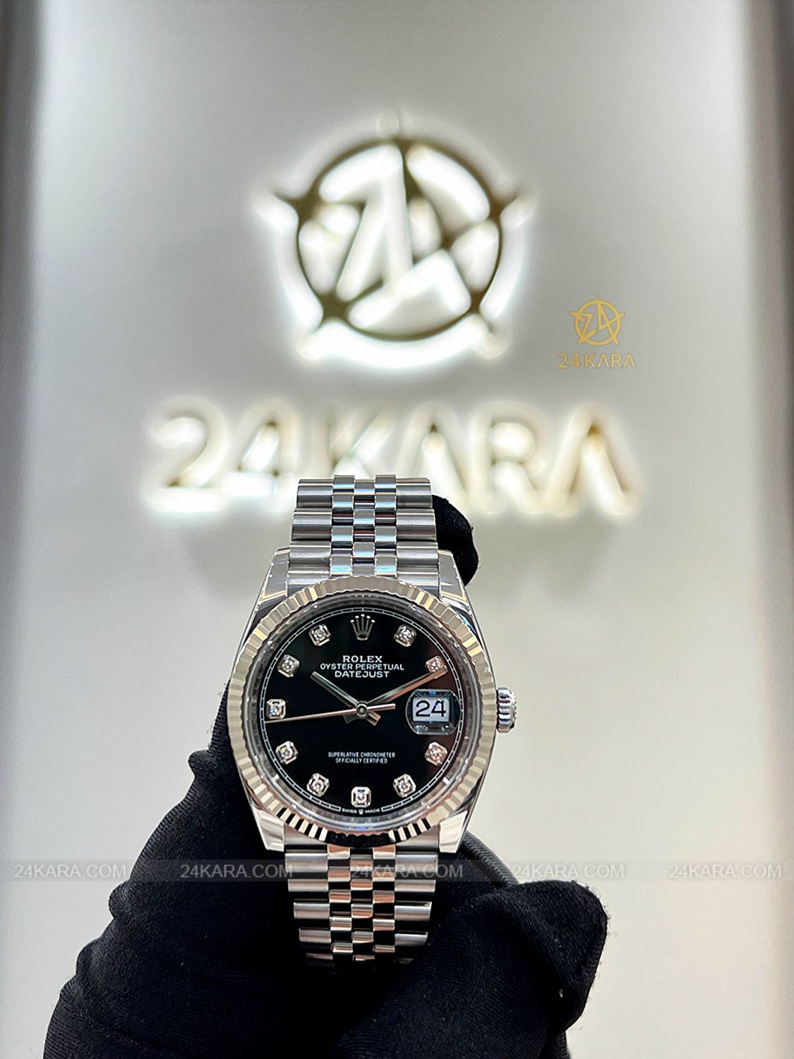 Đồng hồ Rolex Datejust 36 M126234-0027 126234-0027 Thép Oystersteel và Vàng Trắng 18ct Mặt Đen