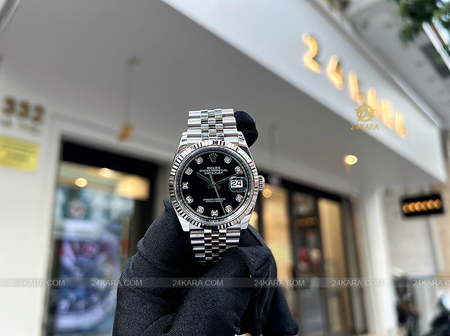 Đồng hồ Rolex Datejust 36 M126234-0027 126234-0027 Thép Oystersteel và Vàng Trắng 18ct Mặt Đen