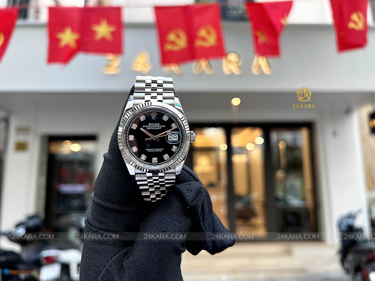 Đồng hồ Rolex Datejust 36 M126234-0027 126234-0027 Thép Oystersteel và Vàng Trắng 18ct Mặt Đen