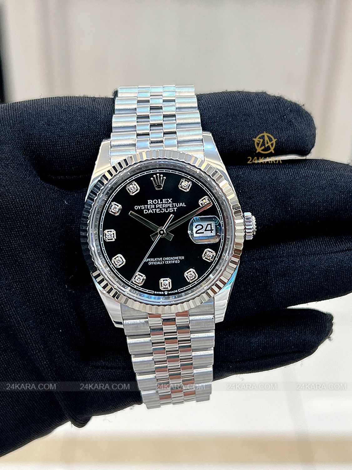 Đồng hồ Rolex Datejust 36 M126234-0027 126234-0027 Thép Oystersteel và Vàng Trắng 18ct Mặt Đen