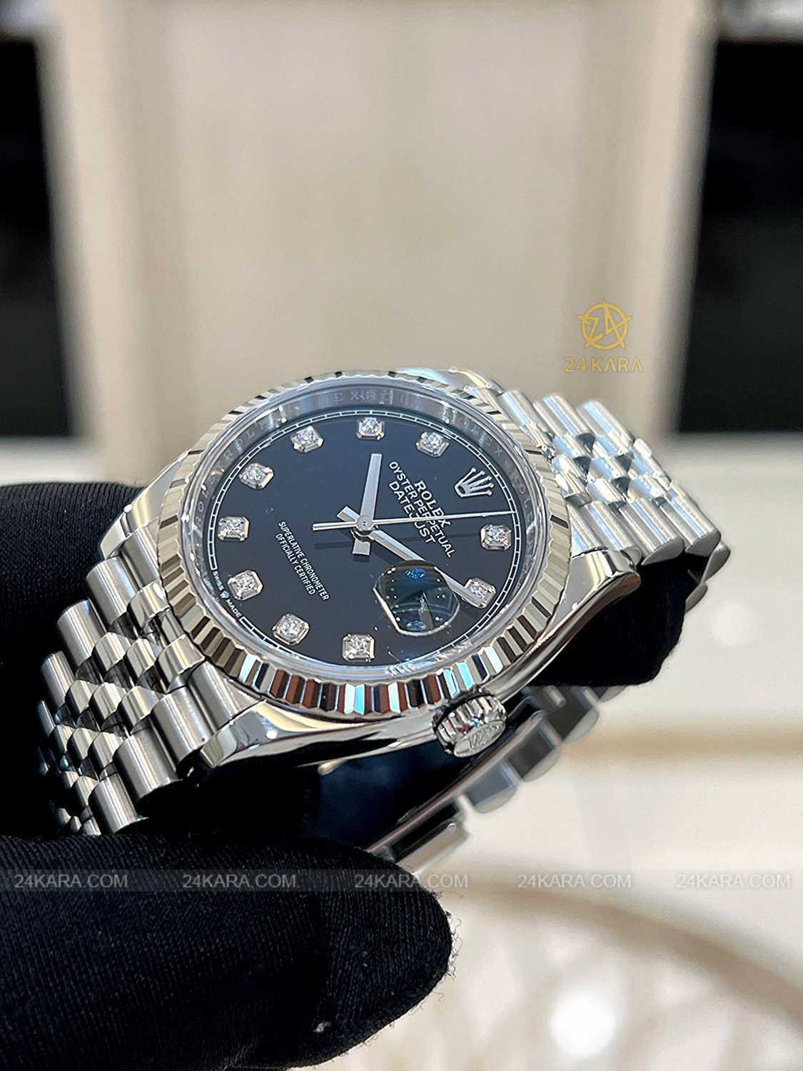 Đồng hồ Rolex Datejust 36 M126234-0027 126234-0027 Thép Oystersteel và Vàng Trắng 18ct Mặt Đen
