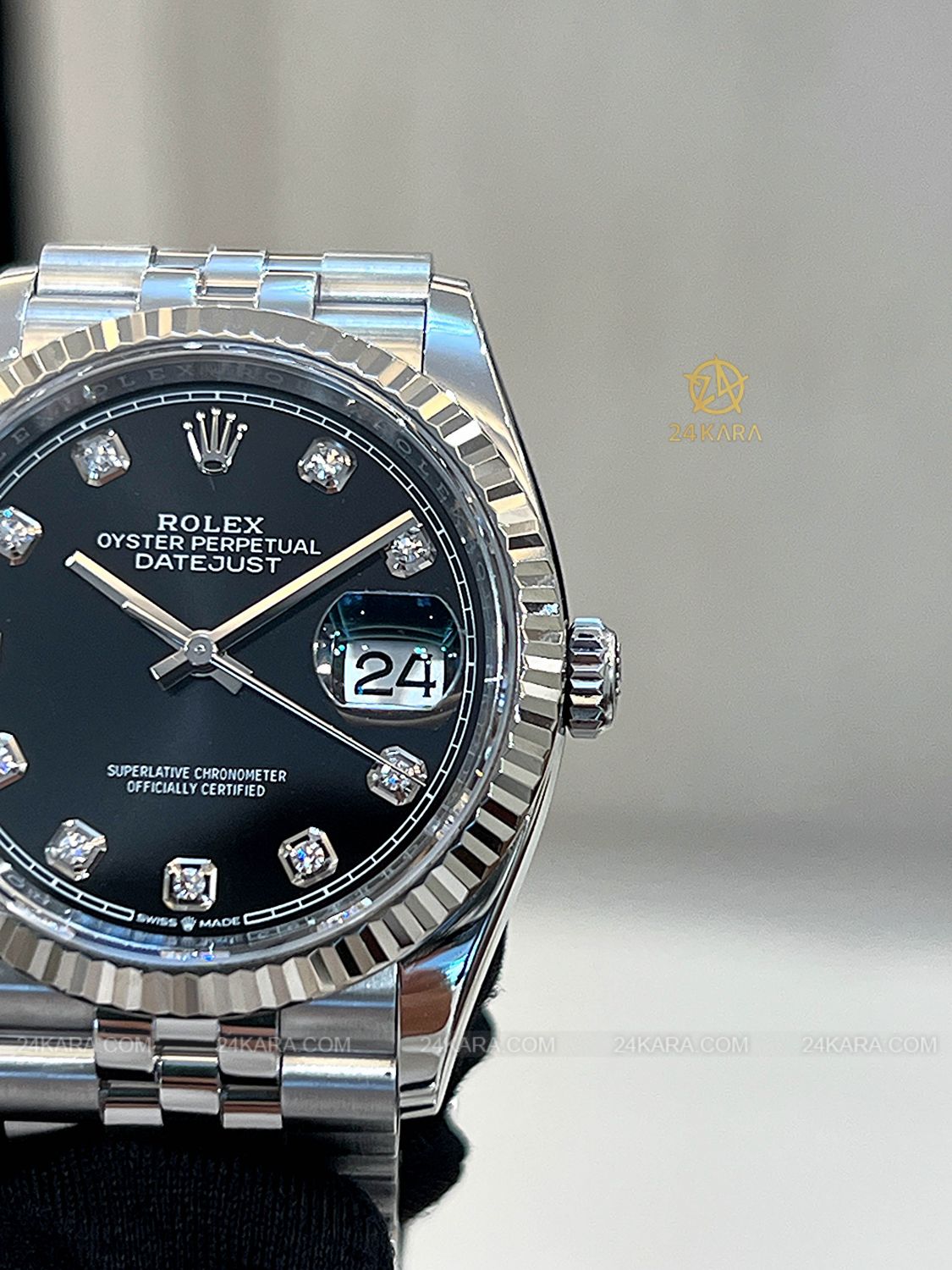 Đồng hồ Rolex Datejust 36 M126234-0027 126234-0027 Thép Oystersteel và Vàng Trắng 18ct Mặt Đen