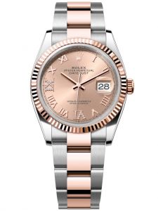 Đồng hồ Rolex Datejust M126231-0028 126231-0028 Oystersteel và vàng Everose mặt số hoa hồng kim cương