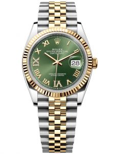 Đồng hồ Rolex Datejust M126233-0025 126233-0025 Oystersteel và vàng vàng, mặt số xanh olive kim cương