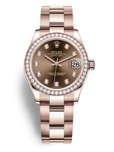 Đồng hồ Rolex Datejust 31 M278285RBR-0012 278285RBR-0012 vàng Everose và kim cương