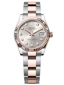 Đồng hồ Rolex Datejust M278271-0015 278271-0015 Oystersteel và vàng Everose, mặt số bạc kim cương