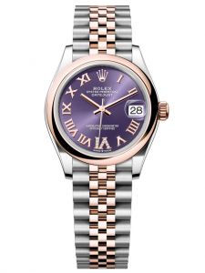 Đồng hồ Rolex Datejust M278241-0020 278241-0020 Oystersteel và vàng Everose mặt số aubergine kim cương