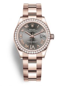 Đồng hồ Rolex Datejust 31 M278285RBR-0026 278285RBR-0026 vàng Everose và kim cương