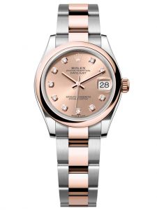 Đồng hồ Rolex Datejust M278241-0023 278241-0023 Oystersteel và vàng Everose mặt số hoa hồng kim cương