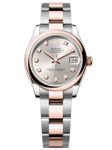 Đồng hồ Rolex Datejust M278241-0015 278241-0015 Oystersteel và vàng Everose mặt số bạc kim cương