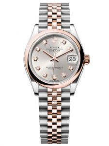 Đồng hồ Rolex Datejust M278241-0016 278241-0016 Oystersteel và vàng Everose mặt số bạc kim cương