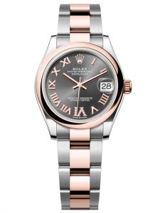 Đồng hồ Rolex Datejust M278241-0029 278241-0029 Oystersteel và vàng Everose mặt số ghi xám kim cương