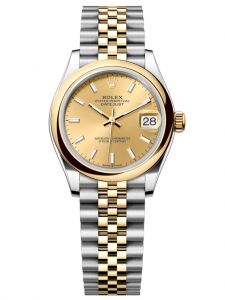 Đồng hồ Rolex Datejust M278243-0014 278243-0014 Oystersteel và vàng vàng mặt số champagne