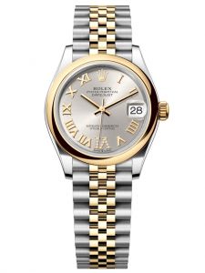 Đồng hồ Rolex Datejust M278243-0004 278243-0004 Oystersteel và vàng vàng mặt số Bạc kim cương