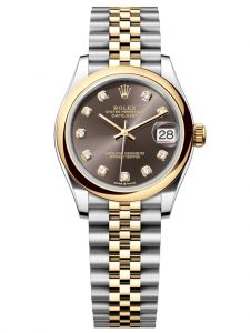 Đồng hồ Rolex Datejust M278243-0022 278243-0022 Oystersteel và vàng vàng mặt số ghi đậm kim cương