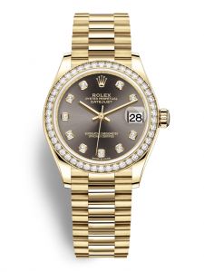 Đồng hồ Rolex Datejust M278288RBR-0030 278288RBR-0030 vàng và kim cương mặt số ghi đậm kim cương