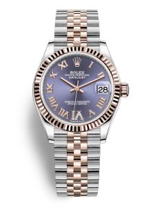 Đồng hồ Rolex Datejust M278271-0020 278271-0020 Oystersteel và vàng Everose, mặt số aubergine kim cương