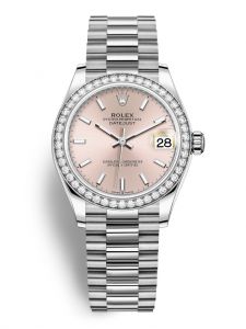 Đồng hồ Rolex Datejust M278289RBR-0013 278289RBR-0013 vàng trắng và kim cương mặt số hồng - Mẫu mới 2020