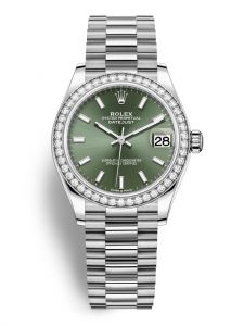 Đồng hồ Rolex Datejust M278289RBR-0015 278289RBR-0015 vàng trắng và kim cương mặt số xanh bạc hà - Mẫu mới 2020