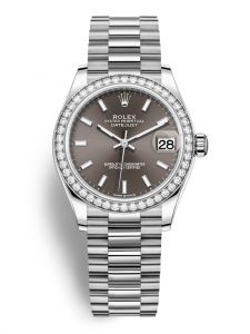 Đồng hồ Rolex Datejust M278289RBR-0014 278289RBR-0014 vàng trắng và kim cương mặt số xám đậm - Mẫu mới 2020