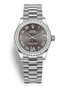 Đồng hồ Rolex Datejust M278289RBR-0020 278289RBR-0020 vàng trắng và kim cương mặt số xám đậm kim cương - Mẫu mới 2020