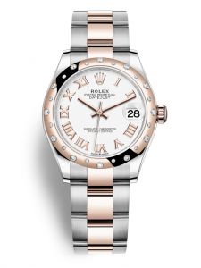 Đồng hồ Rolex Datejust M278341RBR-0001 278341RBR-0001 Oystersteel vàng Everose và kim cương mặt số trắng