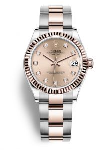 Đồng hồ Rolex Datejust M278271-0023 278271-0023 Oystersteel và vàng Everose mặt số hoa hồng kim cương