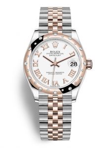 Đồng hồ Rolex Datejust M278341RBR-0002 278341RBR-0002 Oystersteel vàng Everose và kim cương mặt số trắng