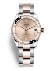 Đồng hồ Rolex Datejust M278341RBR-0005 278341RBR-0005 Oystersteel vàng Everose và kim cương mặt số hoa hồng