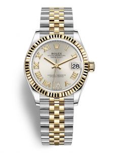 Đồng hồ Rolex Datejust 31 M278273-0004 278273-0004 mặt Silver cọc số kim cương vàng vàng - lướt