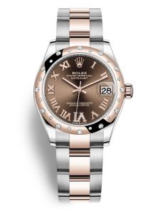 Đồng hồ Rolex Datejust M278341RBR-0003 278341RBR-0003 Oystersteel vàng Everose và kim cương mặt số chocolate kim cương