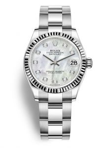 Đồng hồ Rolex Datejust M278274-0005 278274-0005 Oystersteel và vàng trắng mặt số khảm trai kim cương - Mẫu mới 2020