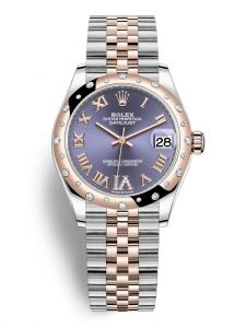 Đồng hồ Rolex Datejust M278341RBR-0020 278341RBR-0020 Oystersteel vàng Everose và kim cương mặt số aubergine kim cương