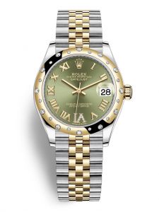 Đồng hồ Rolex Datejust M278343RBR-0016 278343RBR-0016 Oystersteel vàng vàng và kim cương mặt số xanh olive kim cương