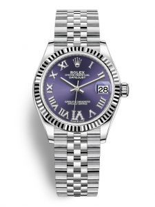 Đồng hồ Rolex Datejust M278274-0026 278274-0026 Oystersteel và vàng trắng, mặt số aubergine kim cương - Mẫu mới 2020