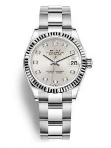 Đồng hồ Rolex Datejust M278274-0029 278274-0029 Oystersteel và vàng trắng mặt số bạc kim cương - Mẫu mới 2020