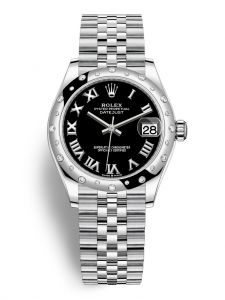 Đồng hồ Rolex Datejust M278344RBR-0002 278344RBR-0002 Oystersteel vàng trắng và kim cương mặt số đen sáng - Mẫu mới 2020