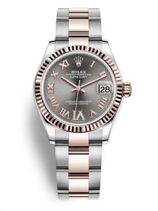 Đồng hồ Rolex Datejust M278271-0029 278271-0029 Oystersteel và vàng Everose mặt số ghi xám kim cương