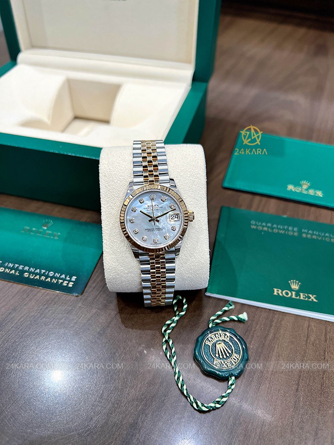 Đồng hồ Rolex Datejust 31 M278273-0028 278273-0028 Vàng kim 18ct Mặt khảm trai MOP nạm Kim cương - Lướt