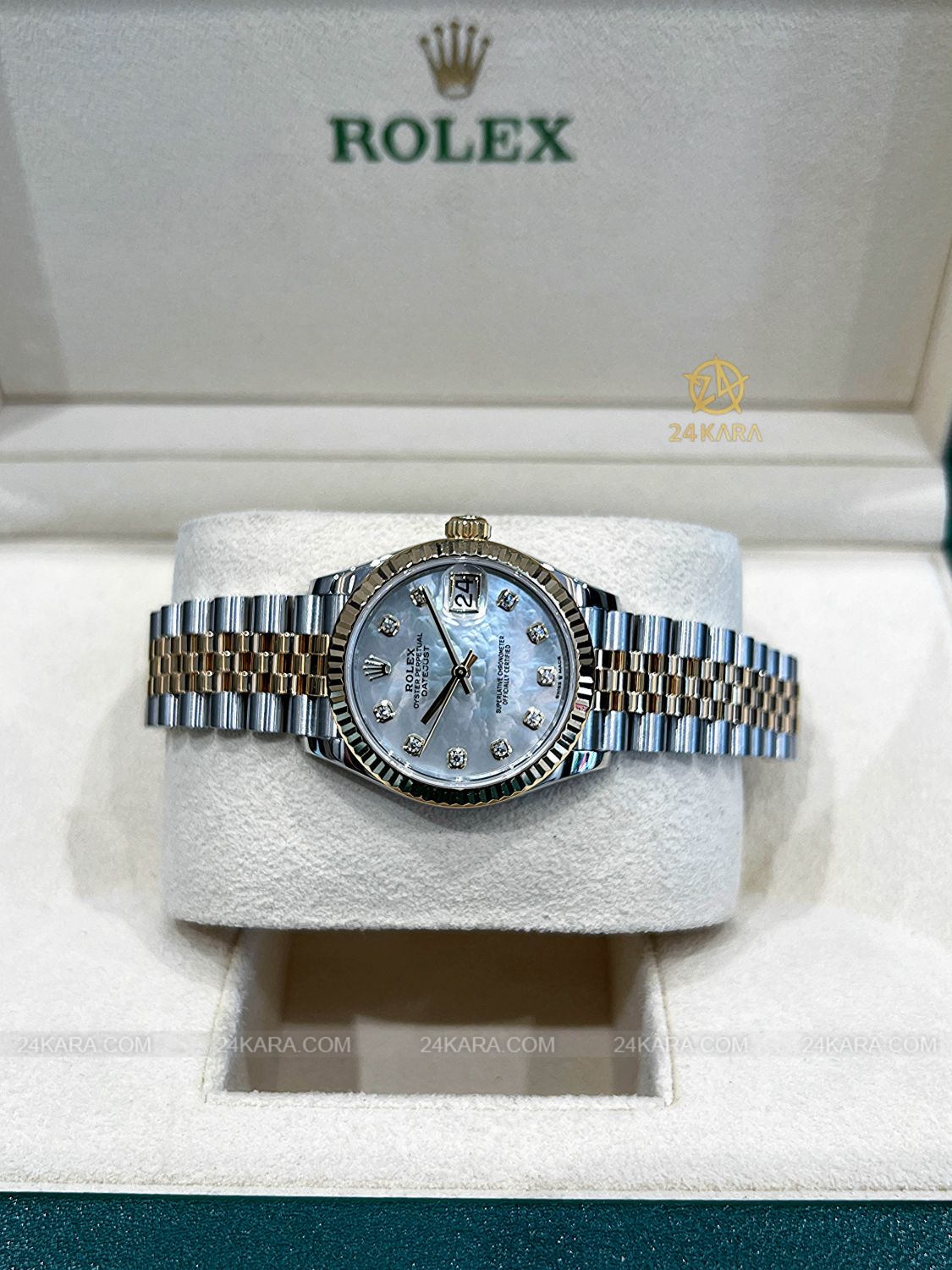 Đồng hồ Rolex Datejust 31 M278273-0028 278273-0028 Vàng kim 18ct Mặt khảm trai MOP nạm Kim cương - Lướt