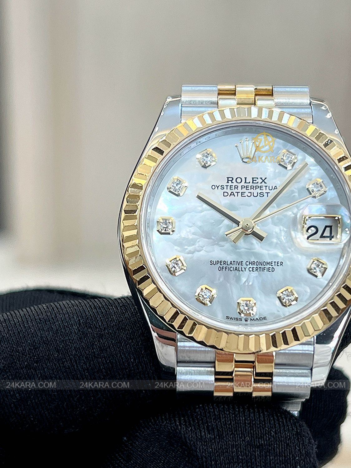 Đồng hồ Rolex Datejust 31 M278273-0028 278273-0028 Vàng kim 18ct Mặt khảm trai MOP nạm Kim cương - Lướt
