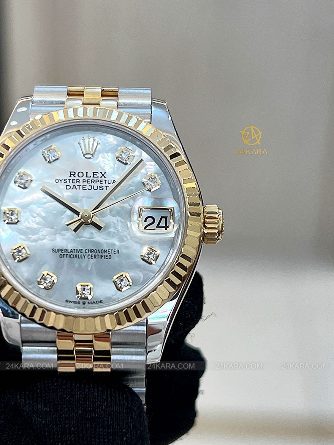 Đồng hồ Rolex Datejust 31 M278273-0028 278273-0028 Vàng kim 18ct Mặt khảm trai MOP nạm Kim cương - Lướt