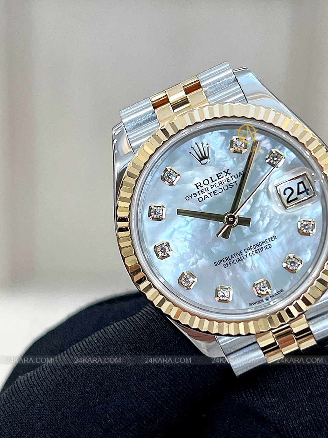 Đồng hồ Rolex Datejust 31 M278273-0028 278273-0028 Vàng kim 18ct Mặt khảm trai MOP nạm Kim cương - Lướt