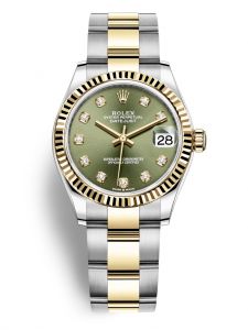 Đồng hồ Rolex Datejust M278273-0029 278273-0029 Oystersteel và vàng vàng, mặt số xanh olive kim cương