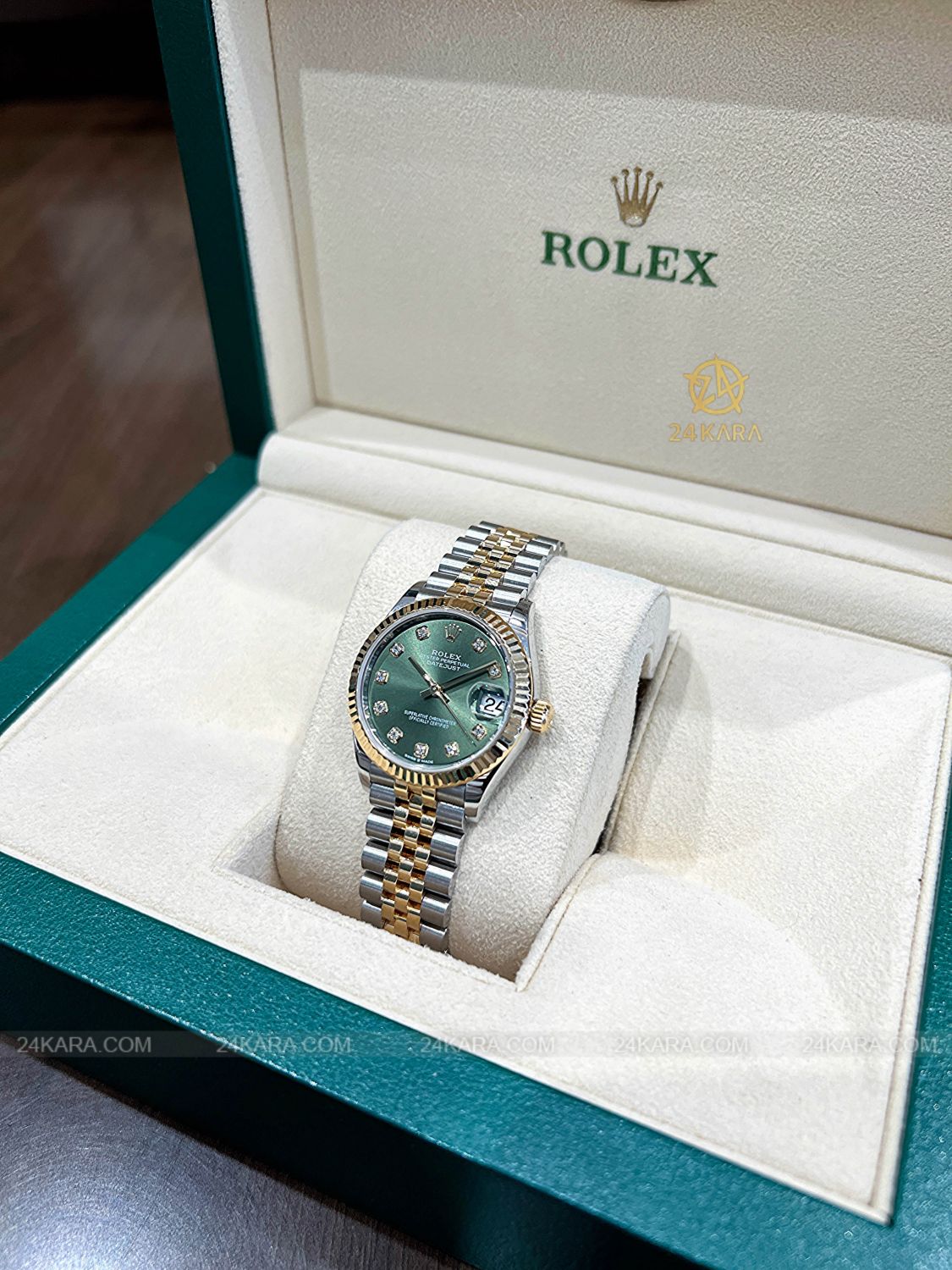 Đồng hồ Rolex Datejust 31 M278273-0030 278273-0030 Vàng Kim 18ct Mặt Xanh Olive Kim cương - Lướt