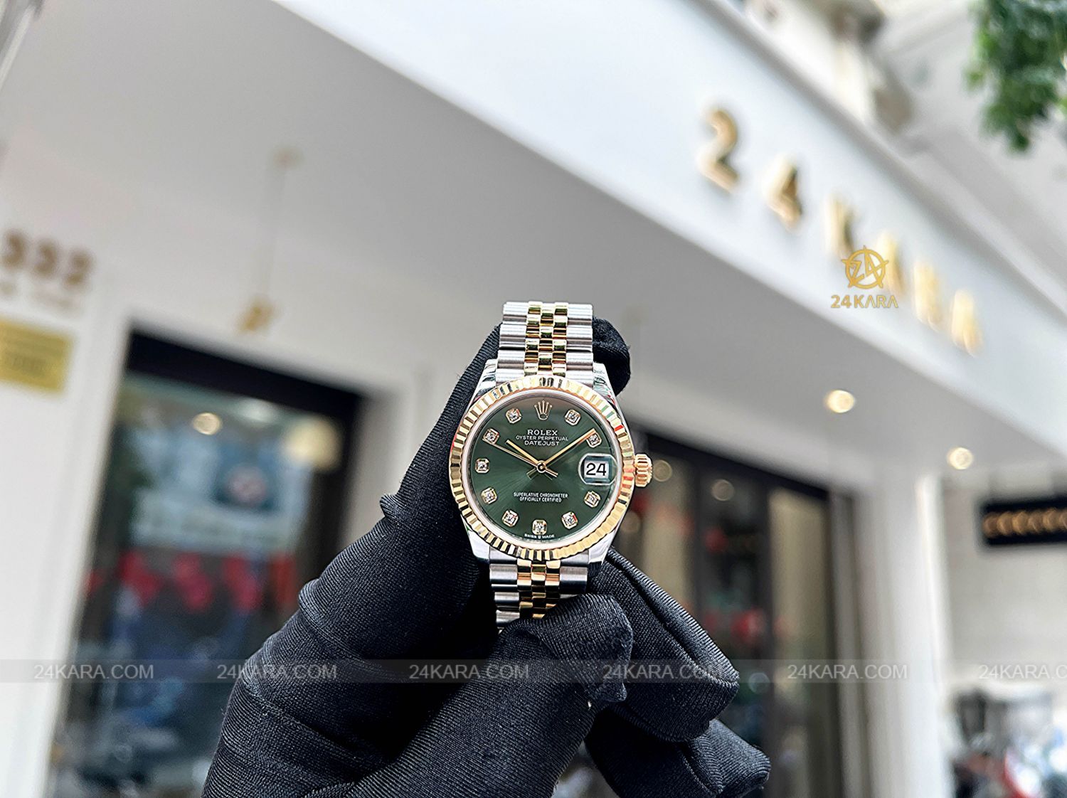 Đồng hồ Rolex Datejust 31 M278273-0030 278273-0030 Vàng Kim 18ct Mặt Xanh Olive Kim cương - Lướt