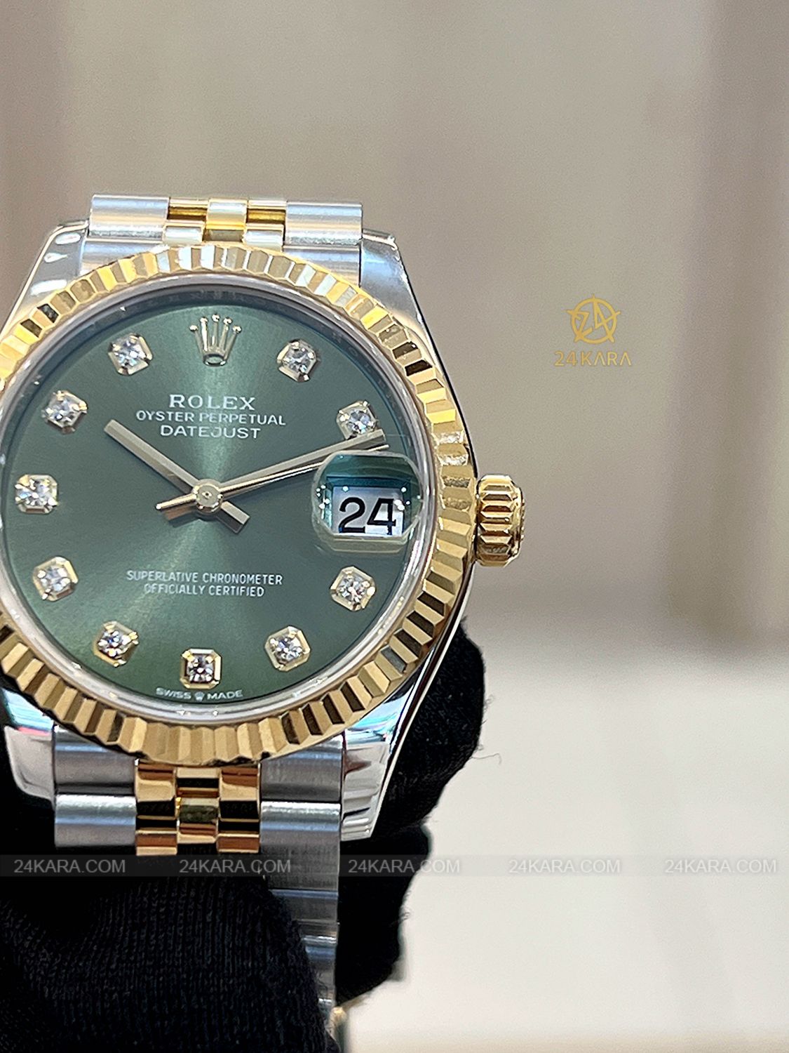 Đồng hồ Rolex Datejust 31 M278273-0030 278273-0030 Vàng Kim 18ct Mặt Xanh Olive Kim cương - Lướt